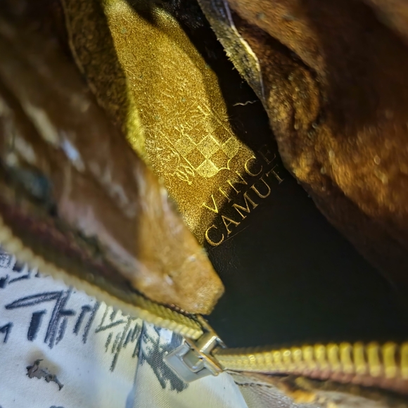 VINCE CAMUTO Size 6B Fantastic Riding Mix Croc Leather Boots Brown - Picture 14 of 14